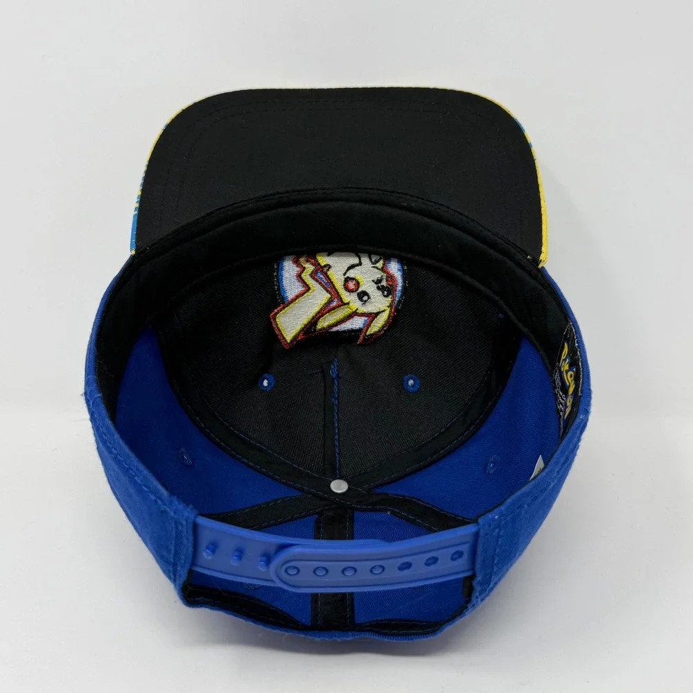 Pokemon Pikachu Youth Snapback Hat Blue Yellow Lightning Bolt OSFM‎ 2016 Cap